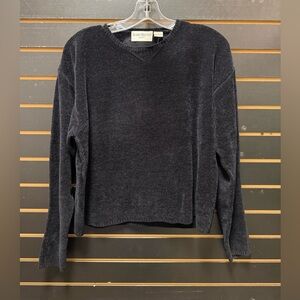 Barry Bricken Sport Black Chenille Sweater – Vintage – Size L
